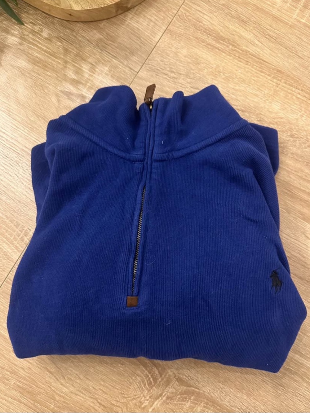 Polo by Ralph Lauren Men’s Cobalt Blue Half-Zip Sweater